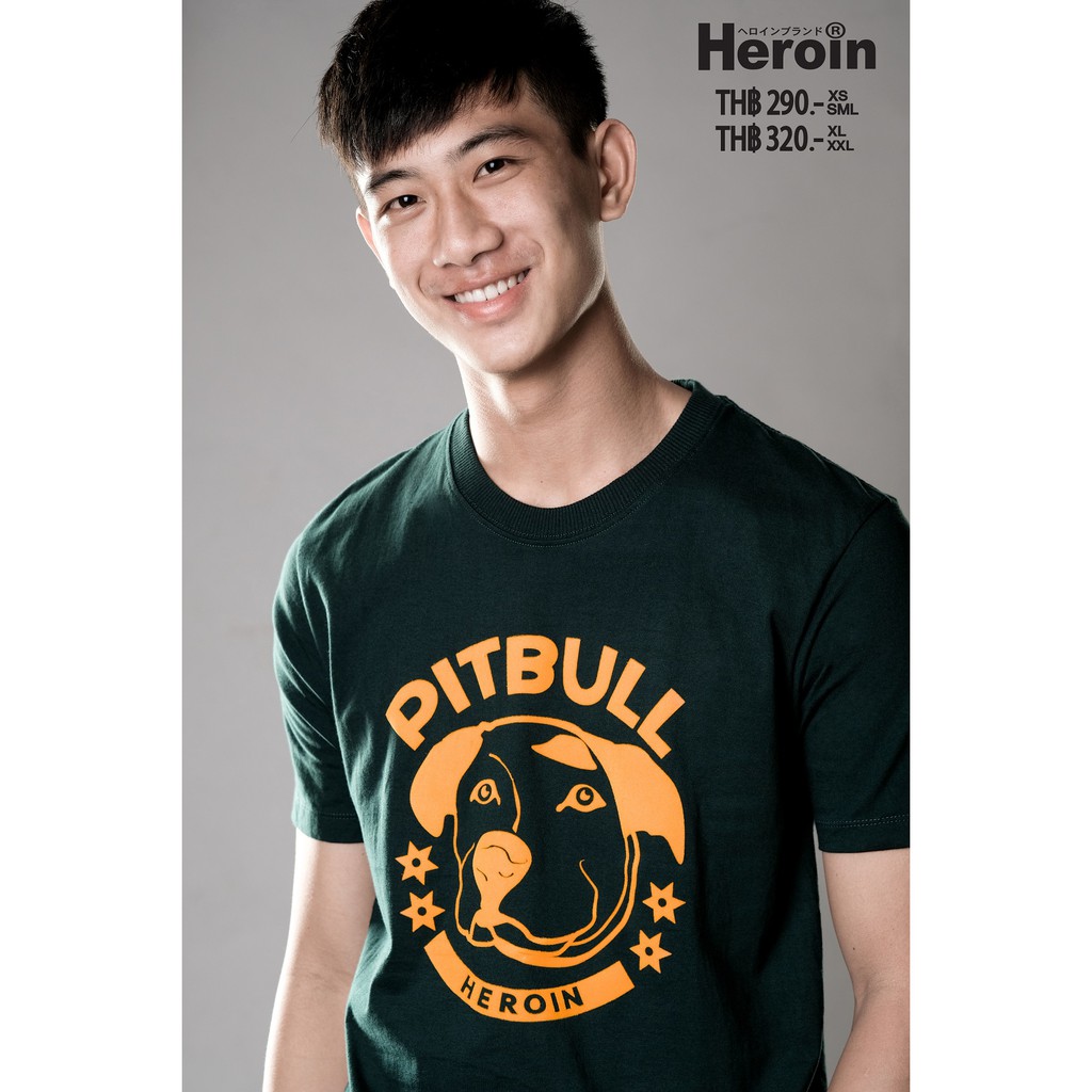 ราคาระเบิดล้างสต็อก-heroin-pitbull-เสื้อยืดเฮโรอีน-รุ่นพิทบูล-อ่านรายละเอียดสินค้าก่อนสั่งนะคะs-3xl