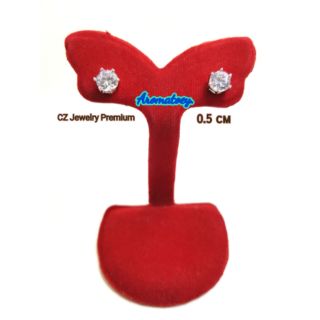 ต่างหูเพชรกลมงานสั่งทำเกรดพรีเมี่ยมCZ Jewelry Premium Minimal 3ไซส์ยอดฮิตมอบของขวัญได้ ไม่ลอกไม่ดำแพ้ง่ายใส่ได้ ทนทานมาก