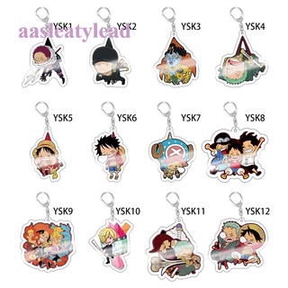 Aasleaty ใหม่ พวงกุญแจ ลายการ์ตูนอนิเมะ One Piece Luffy Zoro Sanji คลาสสิก ของขวัญ สําหรับเก็บสะสม