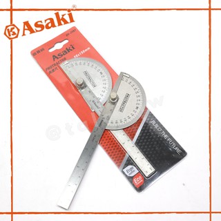 ภาพขนาดย่อของภาพหน้าปกสินค้าProtractor ฉากวัดองศาสแตนเลส ไม้บรรทัดวัดองศา โปรแทรกเตอร์ครึ่งวงกลม อุปกรณ์วัดองศาฉาก 6"/150mm. จากร้าน thw_toolshop บน Shopee ภาพที่ 3