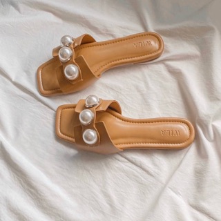 ภาพหน้าปกสินค้าPearle sandal รองเท้าแตะสวม พร้อมส่ง กดสั่งได้เลยน้า (Wila shoes) ที่เกี่ยวข้อง