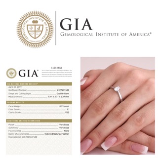 Gia oval diamond ring