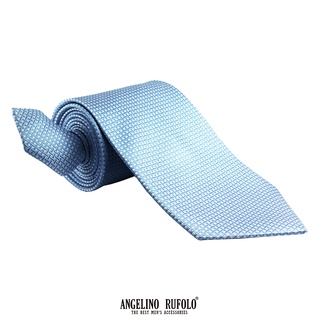 ANGELINO RUFOLO Necktie(NTN1750-ก.ฟ.010) เนคไทผ้าไหมทออิตาลี่ 100% คุณภาพเยี่ยม ดีไซน์ Graphic สีฟ้า/เทา/ชมพู/ส้ม