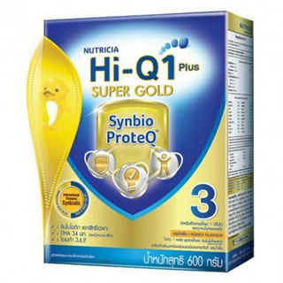 Hi-Q1พลัสนมผงไฮคิวซุปเปอร์โกลด์ซินไบโอโพรเทกสูตร3ขนาด600กรัม(สำหรับเด็กอายุ1ปีขึ้นไป)