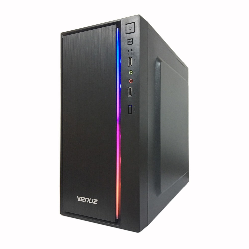 รูปภาพของVENUZ micro ATX Computer Case VC 3406 with RGB LED Lighting - Blackปรกัน 1ปีลองเช็คราคา