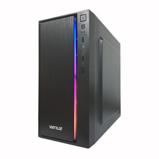 ภาพย่อรูปภาพสินค้าแรกของVENUZ micro ATX Computer Case VC 3406 with RGB LED Lighting - Blackปรกัน 1ปี