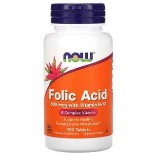 ภาพหน้าปกสินค้า(พร้อมส่ง) Now Foods Folic Acid 800 mcg 250 Tablets ซึ่งคุณอาจชอบสินค้านี้