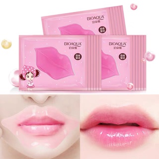 สินค้า BORONG [1 หน่วย] BIOAQUA Moisturizing Lip Mask Lip Mask Bibir Lip Mask Lip Gel Mask Moisturizing Collagen Mask