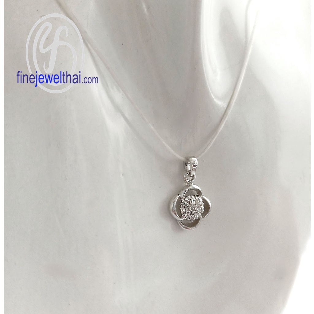 finejewelthai-จี้-จี้เพชร-เพชรสังเคราะห์-จี้เงินแท้-diamond-cz-silver-pendant-p1091cz00-สามารถเลือกสีตัวเรือนได้