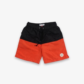 Hitam [Import] - กางเกงขาสั้น กางเกงชายหาด สีดํา สีส้ม - เซิร์ฟบีช