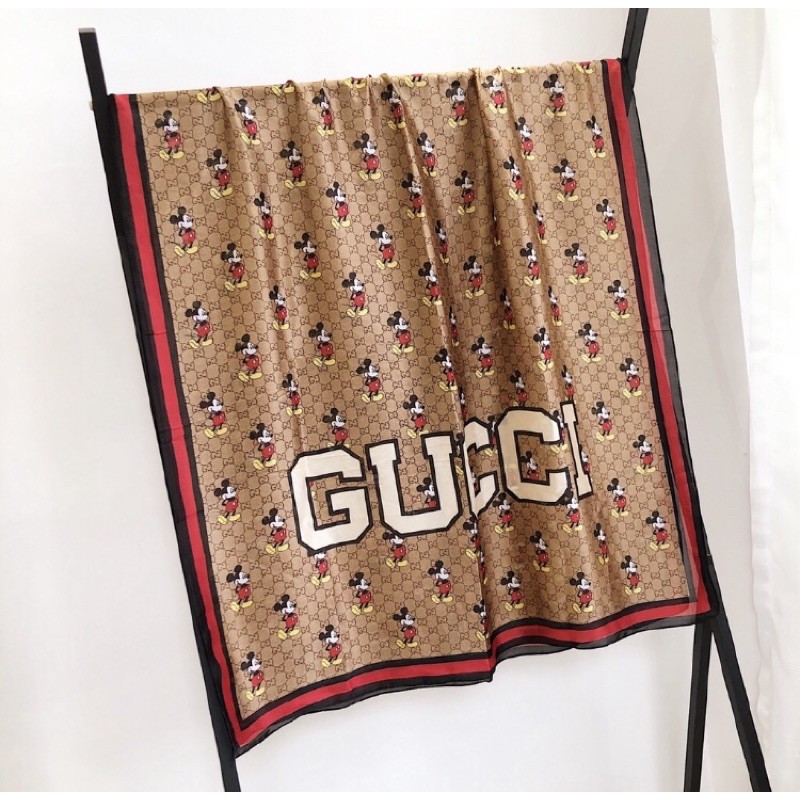 Gucci Mickey Mouse silk scarf