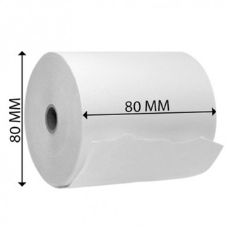 กระดาษความร้อน 80×80 <แพ็ค 2 ม้วน> Thermal Slip Paper Size 80 x 80 mm กระดาษใบเสร็จ