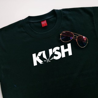 เสื้อยืดสีขาวผู้ชาย - KUSH ที่มีคุณภาพสูงการออกแบบเสื้อเชิ้ตพิมพ์ - UNISEX