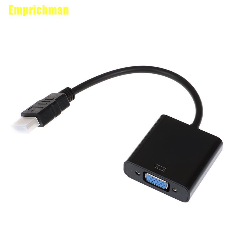 emprichman-สายเคเบิ้ลอะแดปเตอร์โปรเจคเตอร์-hdmi-to-vga-hdd-สีดํา