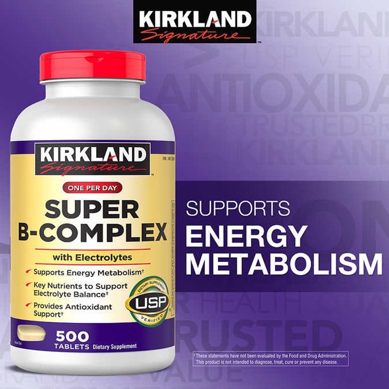 วิตามินบีรวม-kirkland-signature-super-b-complex-500-tablets