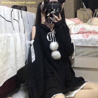 👺จัดส่งทันที👺2021 เสื้อคลุมหลวม ๆ โบว์ไม่มีสายหนัง