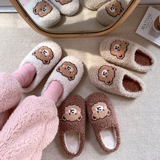 🐻 slippers “teddy bear 🐻 ” ร้องเท้าใส่ในบ้าน กันลื่น 🛵 เก็บเงินปลายทาง 💨💨