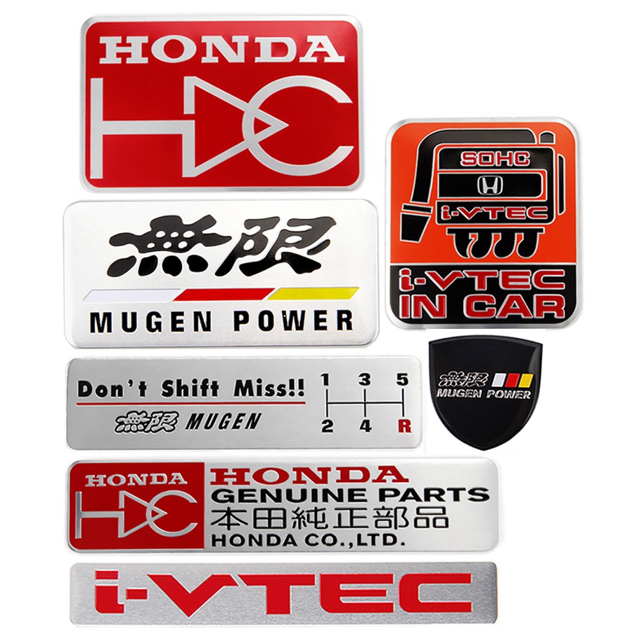 สติ๊กเกอร์โลหะสําหรับตกแต่งรถยนต์-honda-hdc-mugen-power-i-vtec