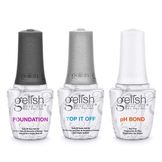 Gelish Essentials system.PH Base Top. เบส ท้อป น้ำยาทาสีเจล ช่วยให้สีเจลติดทนนานกว่า 4-8สัปดาห์ ปริมาณ 15 ml.