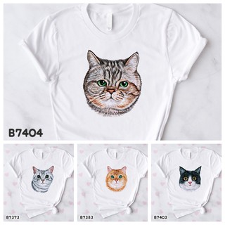 เสื้อยืดโอเวอร์ไซส์Cat T-shirt Best Seller (แจ้งลายในแชท B7372-B7406)S-3XL