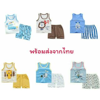 เสื้อ​ผ้าเด็ก เสื้อกล้าม​และ​กางเกงขา​สั้น พร้อม​ส่ง size 80-120