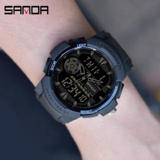 สินค้า SANDA นาฬิกาข้อมือดิจิทัล LED 2 ระบบ กันน้ำ 3ATM (ของแท้ 100% พร้อมกล่องครบชุด)