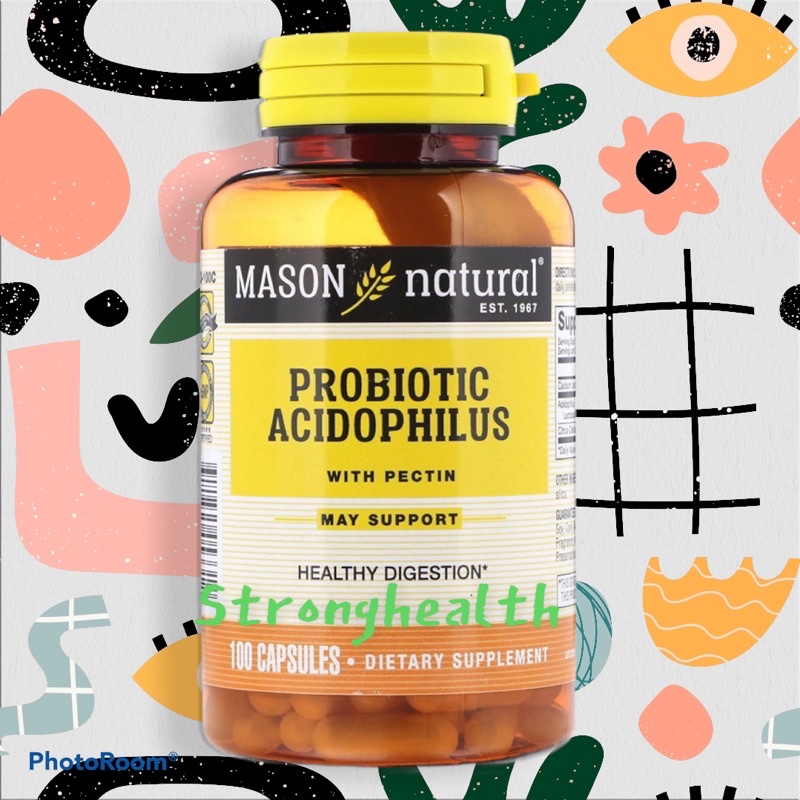 Mason Natural, Probiotic Acidophilus With Pectin, 100 Capsules Shopee