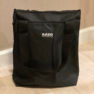 กระเป๋าผ้า/กระเป๋าเป้ RADO สะพายได้ 2 แบบ สะพายข้างหรือสะพายเป็นเป้ สายปรับขนาดได้ ผ้าทรงแข็ง มีซิป 2 ช่อง