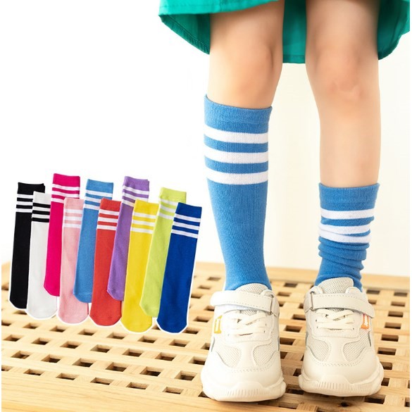 ถุงเท้ายาวสีสันสดใส-สไตล์สปอร์ต-สำหรับเด็ก-3-12-ปี