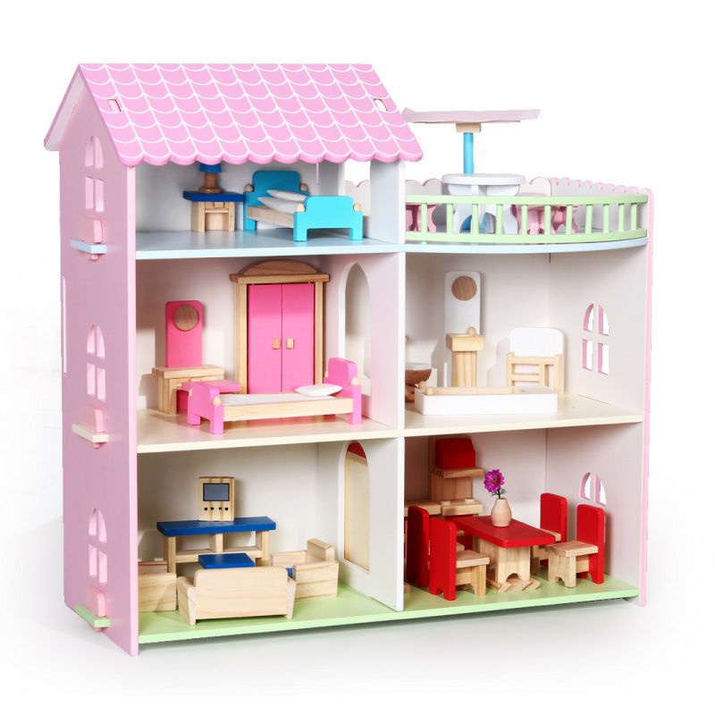 bpnp-บ้านของเล่นเด็ก-3-ชั้น-สีชมพูหวานแหวน-diy