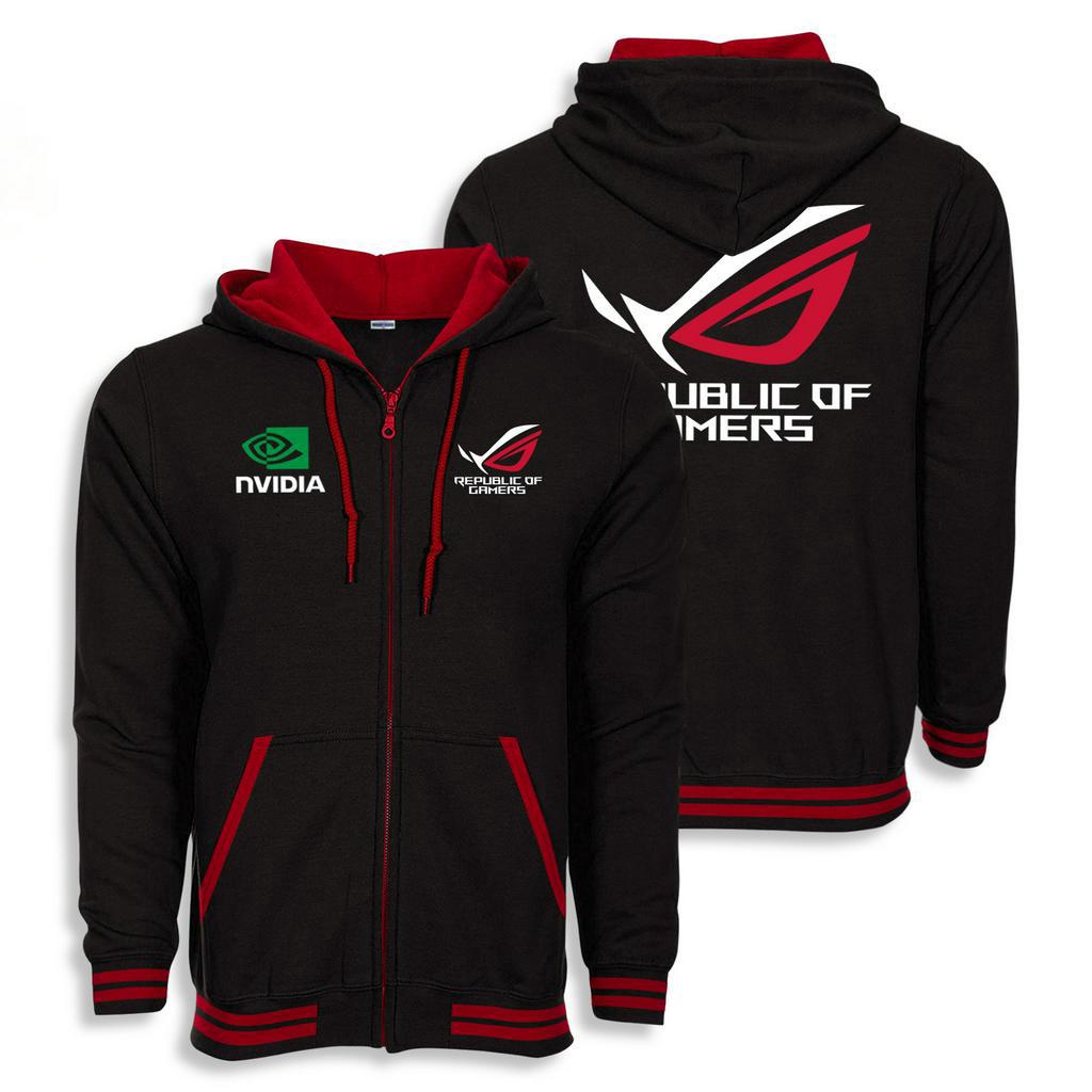 Rog Nvidia Geforce Indonesia Series เสื้อแจ็คเก็ตมีฮู้ดขนาดใหญ่ - SML ...