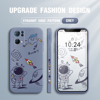 เคส OPPO Reno7 Pro 5G Reno7 Z 5G A76 A36 เคสโทรศัพท์มือถือ ซิลิโคนนิ่ม กันรอยกล้อง ลายการ์ตูนจรวดนักบินอวกาศ NASA