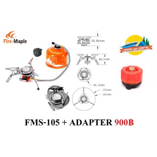 FireMaple FMS-105 เตาแก๊ส + Adapter