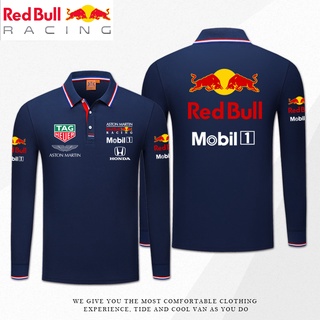 ใหม่ เสื้อโปโลแขนยาว ลายทีมแข่งรถ F1 และเสื้อโปโล F1 สีแดง แฟชั่นฤดูร้อน สําหรับผู้ชาย และผู้หญิง 2022