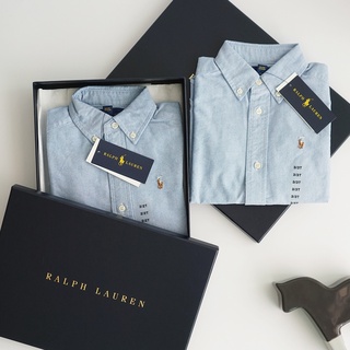 พร้อมส่ง!! เสื้อ Polo Ralph Lauren รุ่น Cotton Oxford Shirt (Blue)