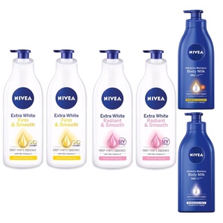 โลชั่นนีเวีย Nivea extra white  550ml.และ Nivea intensive moisture milk 550มล.525 มล. ขวดเดี่ยวราคาพิเศษ หมดอายุ2026