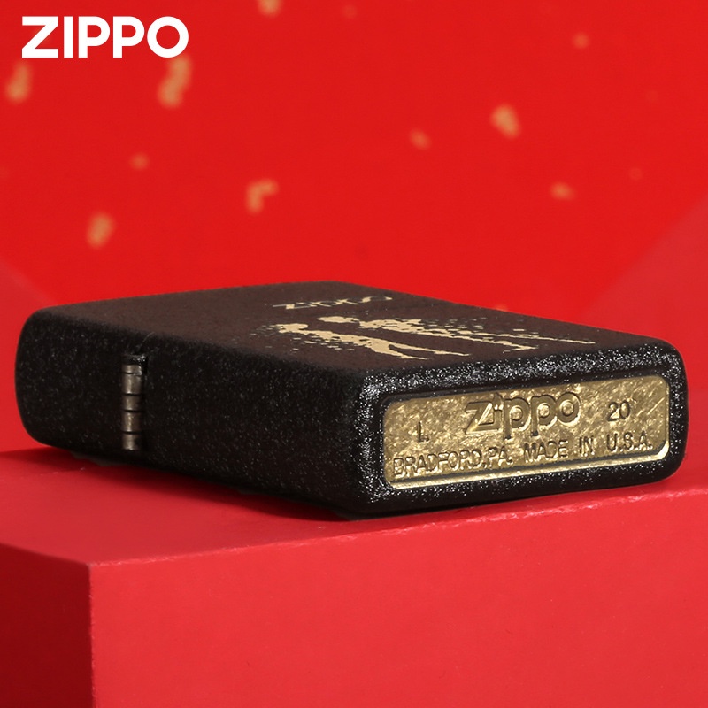 zippo-zippo-ของแท้-zippo-zippo-อเมริกันแท้ไฟแช็กของขวัญวันวาเลนไทน์สีดำแตกสี-unbridled-love-windproof-น้ำมันก๊าดไฟแช็ก