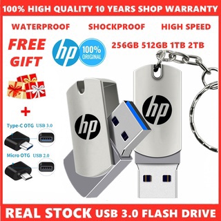 พร้อมส่ง แฟลชไดรฟ์ 1TB 2TB Hp USB 3.0 กันน้ํา ความเร็วสูง