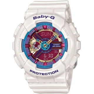 Casio Baby-G นาฬิกาข้อมือสุภาพสตรี รุ่น BA-112-7A (white/pink)
