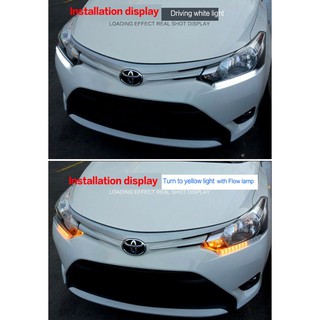 ภาพขนาดย่อของภาพหน้าปกสินค้าสี Daul LED Car DRL ไฟวิ่งกลางวันพร้อมสัญญาณไฟวิ่ง DRL ไฟแสดงการไหลสองสี ไฟวิ่งกลางวัน จากร้าน yilufeiyang.th บน Shopee ภาพที่ 2