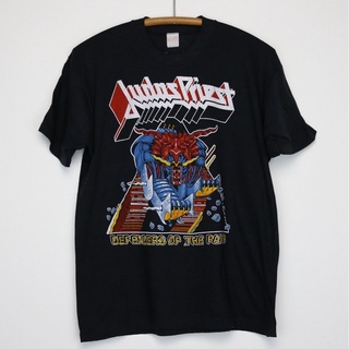 [S-5XL] 【ลดอายุ】Gildan เสื้อยืดคอกลม ผ้าฝ้าย 100% พิมพ์ลาย Judas Priest 1984 Defenders Of The Faith Tour สไตล์วินเทจ แฟช