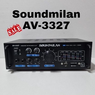 soundmilan-av-3327-แอมป์ขยายขนาดเล็ก-ใช้ไฟ-dc-12-v-ไฟรถ-ไฟ-ac-220v-ไฟบ้าน-ได้