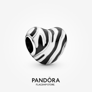 Pandora จี้ลายม้าลาย หัวใจ ของขวัญวันเกิด สําหรับสุภาพสตรี p825