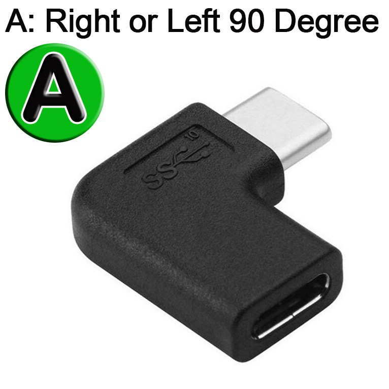อะแดปเตอร์ 90 Degree Right Angle USB 3.1 Type C Male to Female ...