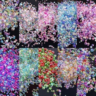 Charms ลูกปัดซิลิโคน รูปลูกโลก ขนาดเล็ก 0.4-3 มม. สําหรับตกแต่งเล็บ DIY 10 กรัม ต่อแพ็ก