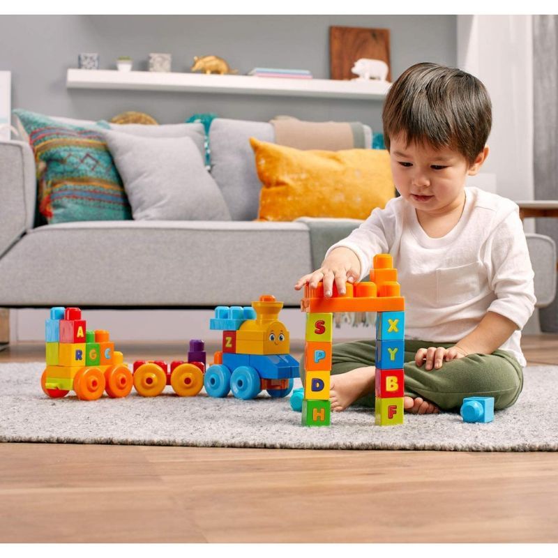 Mega Bloks ตัวต่อรถไฟดนตรี ABC Musical Train ของเล่นเสริมพัฒนาการ 50 ...