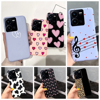 เคสโทรศัพท์มือถือนิ่ม เนื้อแมตต์ ลายเสือดาว วัวน่ารัก สําหรับ Vivo Y35 4G Y22 Y22s 4G Y 22 Y 35 2022