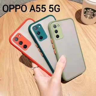 A55(พร้​อมส่งในไทย)เคสขอบนิ่มหลังแข็งขุ่นคลุมกล้องOPPO A55 5G/A55 4G/A95 5G/A95 4G