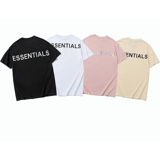 เสื้อยืดแขนสั้นผ้าฝ้ายพิมพ์ลาย Essentials