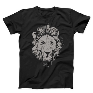 เสื้อยืดโอเวอร์ไซส์เสื้อยืด พิมพ์ลายสิงโตหัวสิงโต แบบสร้างสรรค์ สําหรับผู้ชายS-3XL